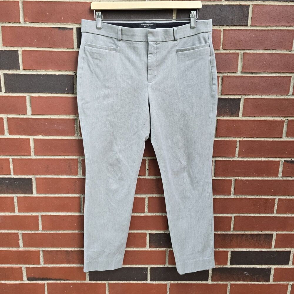 Banana Republic Gray Sloan Curvy Fit Ankle Pant Sz 12